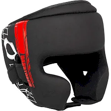 Шолом для боксу у мексиканському стилі PU HARD TOUCH BO-00128 (Чорний-червоний)