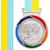 Медаль спортивная с лентой цветная тематическая SP-SPORT Футбол C-6857 (Серебряный) Медаль спортивная с лентой цветная тематическая SP-SPORT Футбол C-6857 (Серебряный)