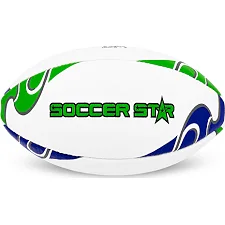 Регбийный мяч SOCCER STAR R-5342-5 (Белый-фиолетовый-салатовый)