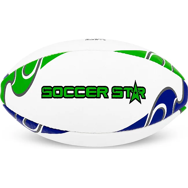 Регбийный мяч SOCCER STAR R-5342-5 (Белый-фиолетовый-салатовый)