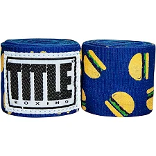 Бинты боксерские эластичные TITLE Boxing Print Mexican Stile Hamburger 4.5м