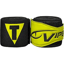 Бинты боксерские эластичные TITLE VIPER Coil 4,5м Черные с желтым