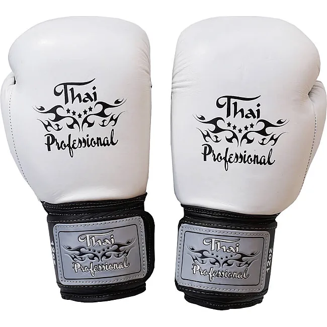 Боксерские перчатки Thai Professional BG5VL Белые