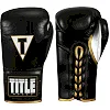 Боксерские перчатки TITLE Boxeo MexicanLeather Lace Training Quatro Черные