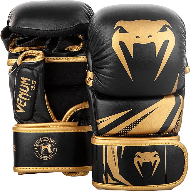 Перчатки MMA Sparring Venum Challenger 3.0 Черные с золотым