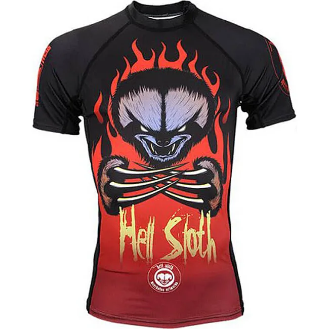 Рашгард з коротким рукавом Meerkatsu Hell Sloth Принт