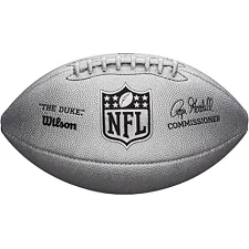 Мяч для американского футбола Wilson Duke metallic edition OS FB silver