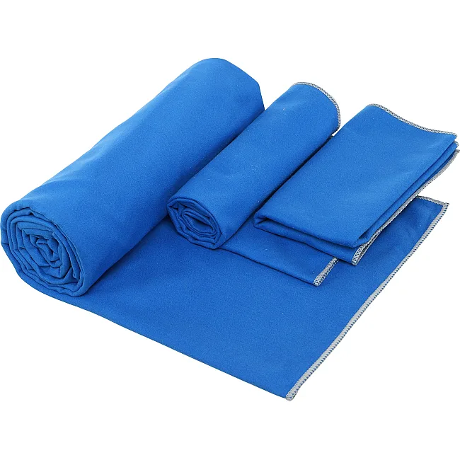 Комплект полотенец для пляжа и бассейна из микрофибры BEACH TOWEL T-PPT 3шт (Синий)