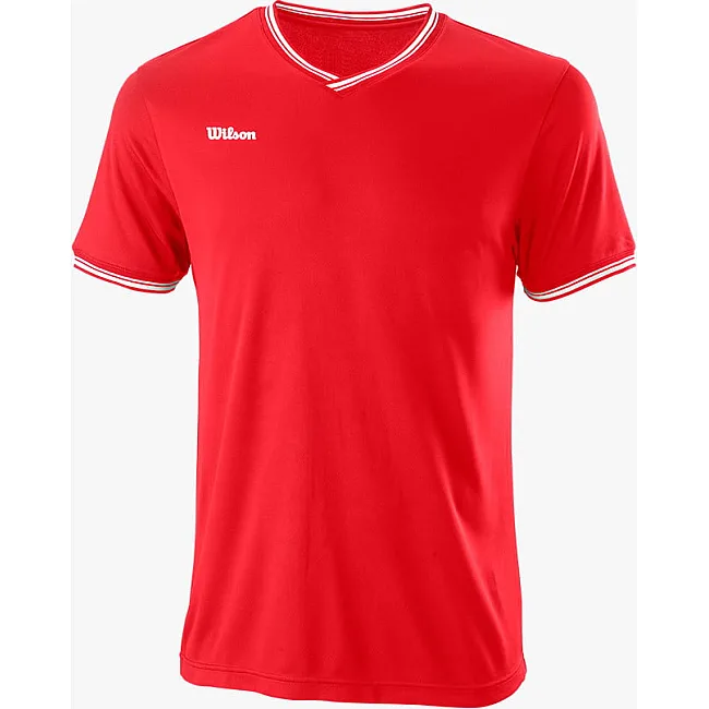Мужская футболка Wilson TEAM II HIGH V-NECK Team red