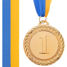 Медаль спортивная с лентой SP-SPORT GREEK C-6860 ø6,5см (Золотой)