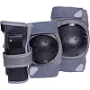 Защита для роликов детская наколенники налокотники перчатки HYPRO SK-6968 (Серый-черный)