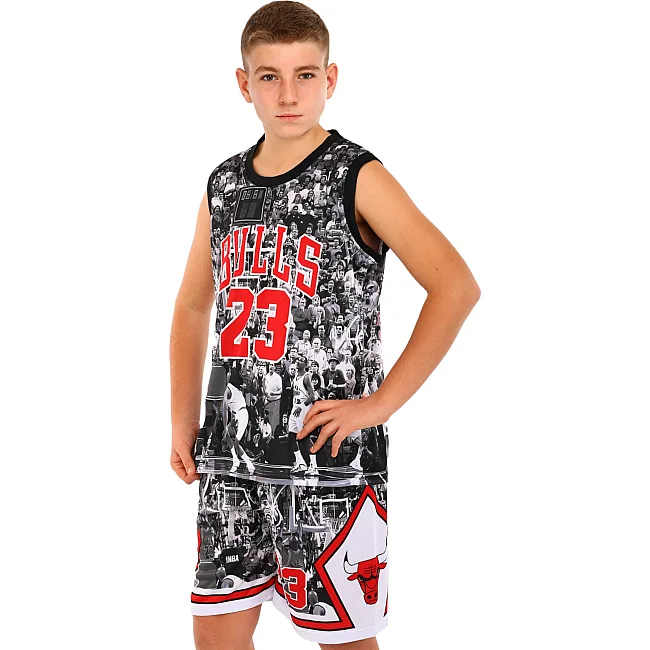Детская баскетбольная форма
 NBA клуб Chicago Bulls 23 BA-6644 (Черный-белый)