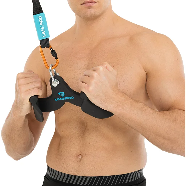 Рукоять для тяги c узким хватом
 V-grip нескользящее покрытие LiveUp LP8323 27,5см