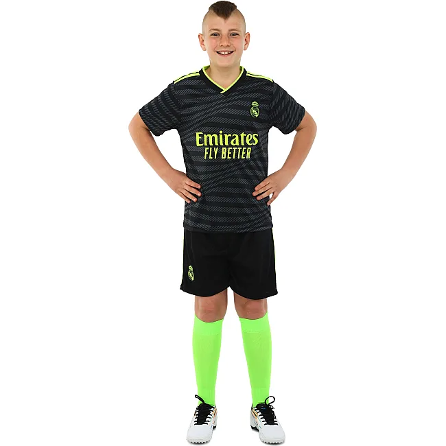 Футбольна форма дитяча із символікою клубу REAL MADRID гостьова 2024 SP-PLANETA CO-6249 6-14 років