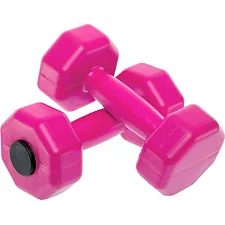 Гантели для фитнеса пластиковые Champion TA-9820-1_5 2шт 1,5кг (Розовый)
