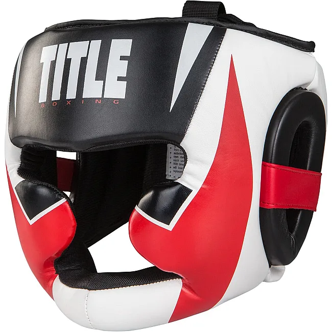 Боксерский шлем TITLE MMA Command Full Black/Red/White (капа в комплекте)