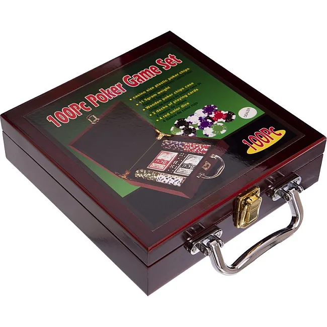 Распродажа! Набор для покера в деревянном кейсе Poker game set SP-SPORT IG-6641 100 фишек