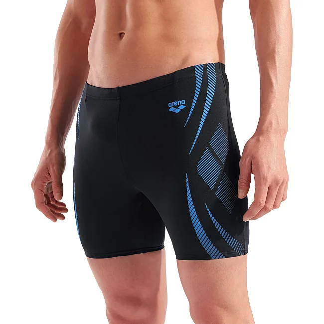 Плавки-шорты для мужчин Arena POSEIDONIA SWIM MID JAMMER черный, бирюзовый
