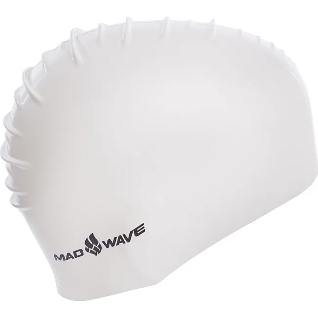 Шапочка для бассейна латексная для взрослых MADWAVE SOLID SOFT M056502 (Белый)