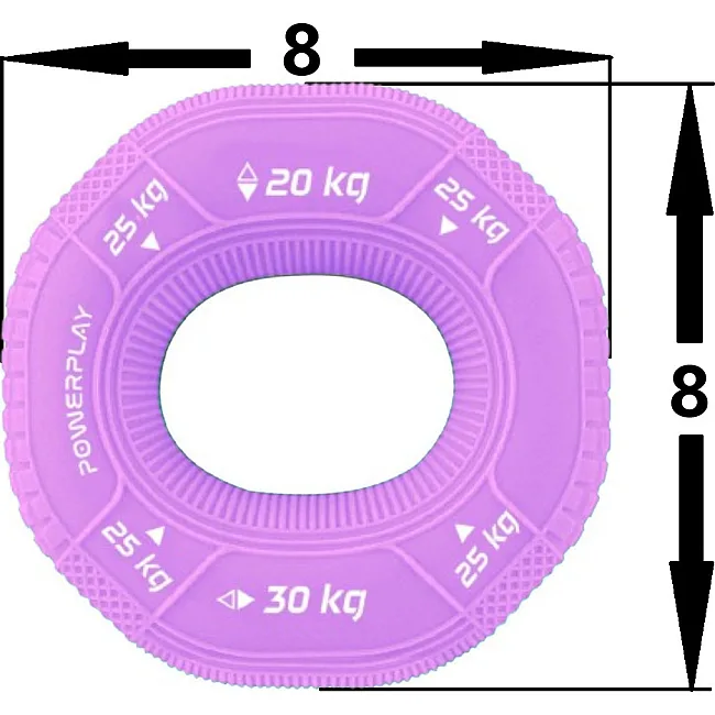 Эспандер кистевой силиконовый PowerPlay PP-4331 Medium 20-25-30 кг. Фиолетовый