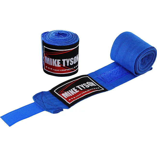 Бинты для бокса
 2штуки MIKETYSON BO-7977 3м (Синий)