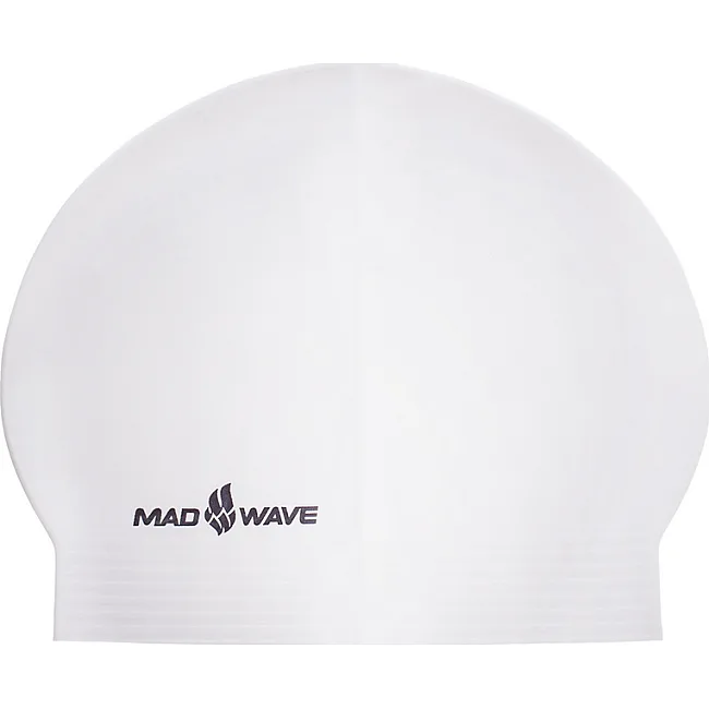 Шапочка для бассейна латексная для взрослых MADWAVE SOLID SOFT M056502 (Белый)