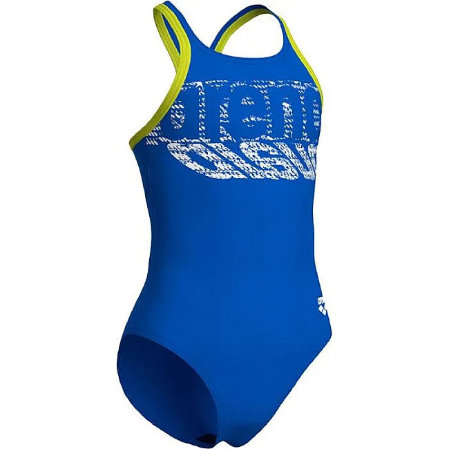 Купальник Arena SHAKING SWIMSUIT V BACK ONE PI голубой, желтый, белый