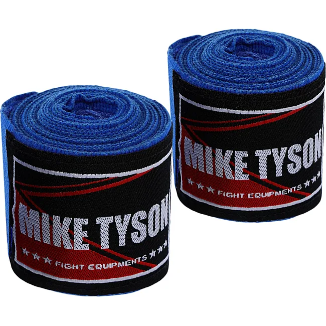 Бинты для бокса
 2штуки MIKETYSON BO-7977 3м (Синий)
