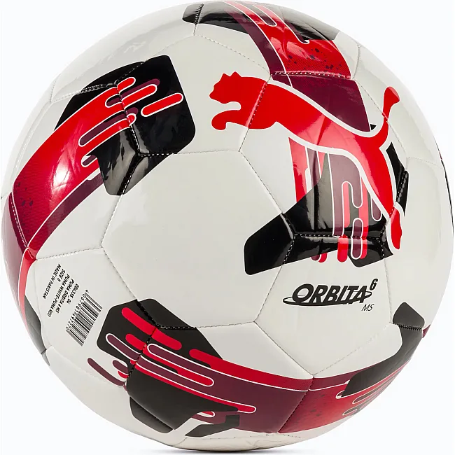 Футбольный футбольный Puma Orbita 6 MS белый, черный, бордовый 5