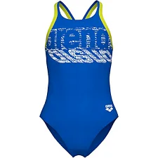 Купальник Arena SHAKING SWIMSUIT V BACK ONE PI голубой, желтый, белый