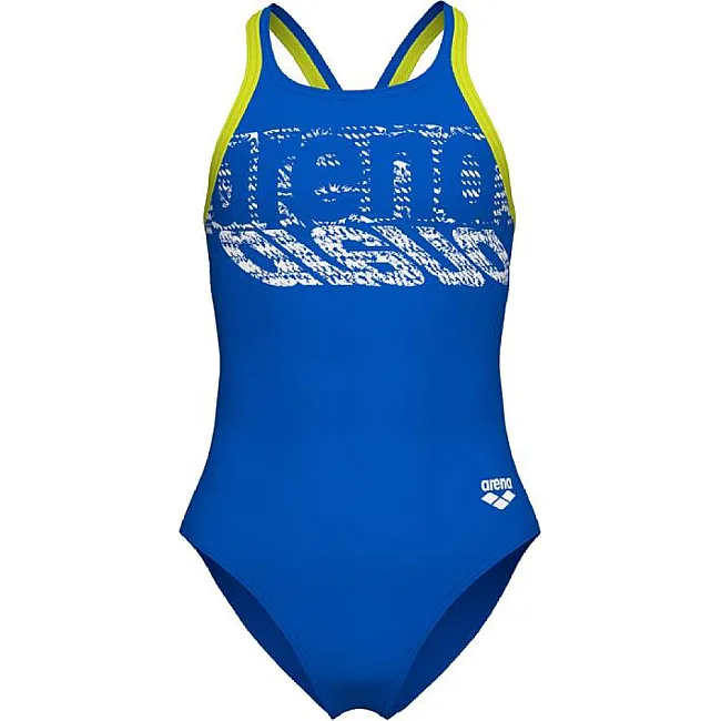 Купальник Arena SHAKING SWIMSUIT V BACK ONE PI голубой, желтый, белый