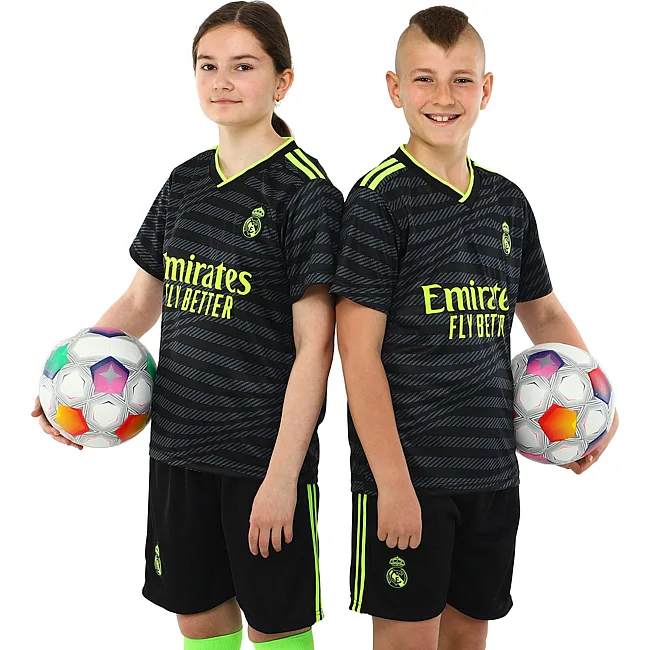 Футбольна форма дитяча із символікою клубу REAL MADRID гостьова 2024 SP-PLANETA CO-6249 6-14 років