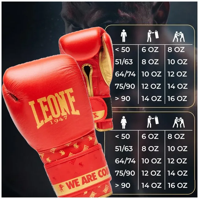 Боксерские перчатки Leone GN220 DNA Red (бинты 4 м. в комплекте)