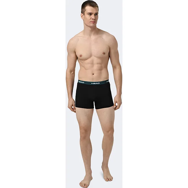 Трусы-боксеры Head MEN ELASTIC BOXER 2P черный, зеленый
