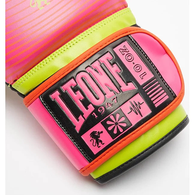 Боксерські рукавиці Leone GN313 WAVES Fuxia (капу в комплекті)