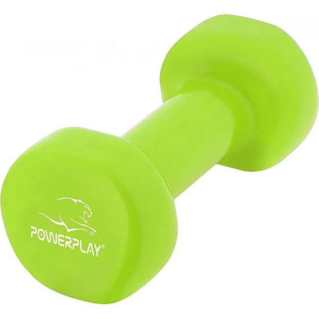 Гантели виниловые PowerPlay 2x1,5кг. PP_4103 Зеленые (2шт. - пара)