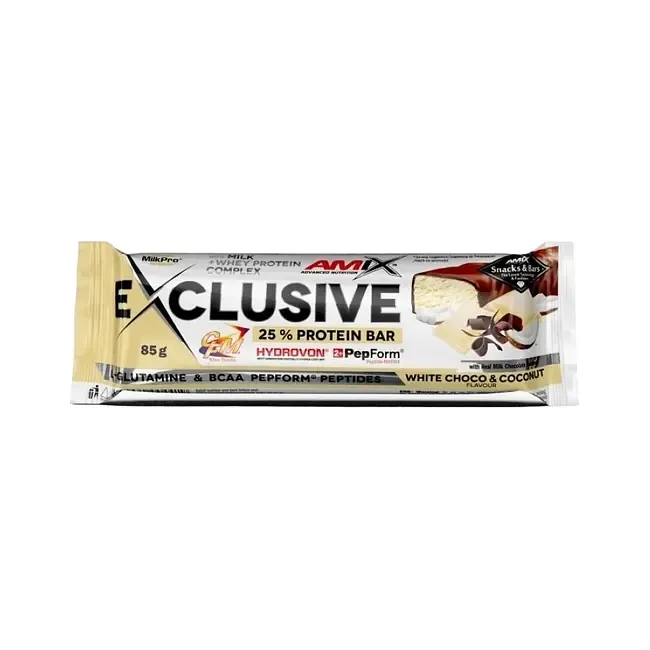 Батончик Amix Exclusive Protein Bar 85g Белый шоколад - Кокос