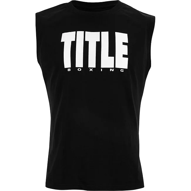 Безрукавка TITLE Boxing Iconic Block Muscle Tee Black White