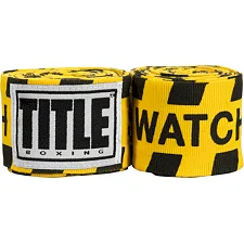 Бинты для бокса TITLE Boxing Print 450см Gold Black White