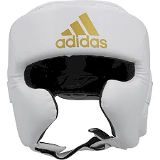 Боксерский шлем Adidas Speed Super Pro Training (бело-золотой, ADISBHG042)