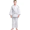 Кимоно для дзюдо Adidas Club (белое с черными полосами, J350W)