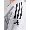 Кимоно для дзюдо Adidas Club (белое с черными полосами, J350W)
