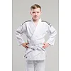 Кимоно для дзюдо Adidas Club (белое с черными полосами, J350W)