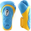 Перчатки для бокса TWINS Velcro Extra Design BGVL6-AV Yellow Lightblue