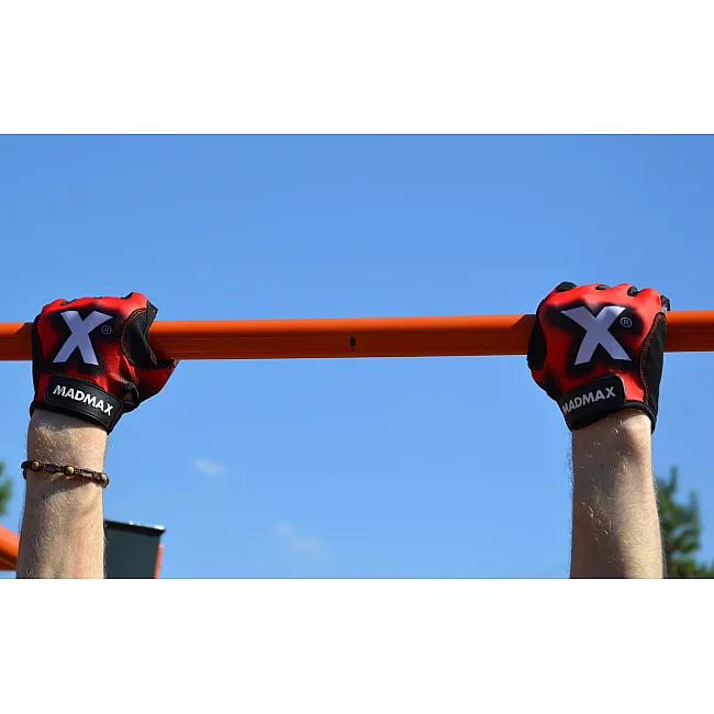 Рукавиці для фітнесу MADMAX MXG-101 X Gloves Black/Grey/Red