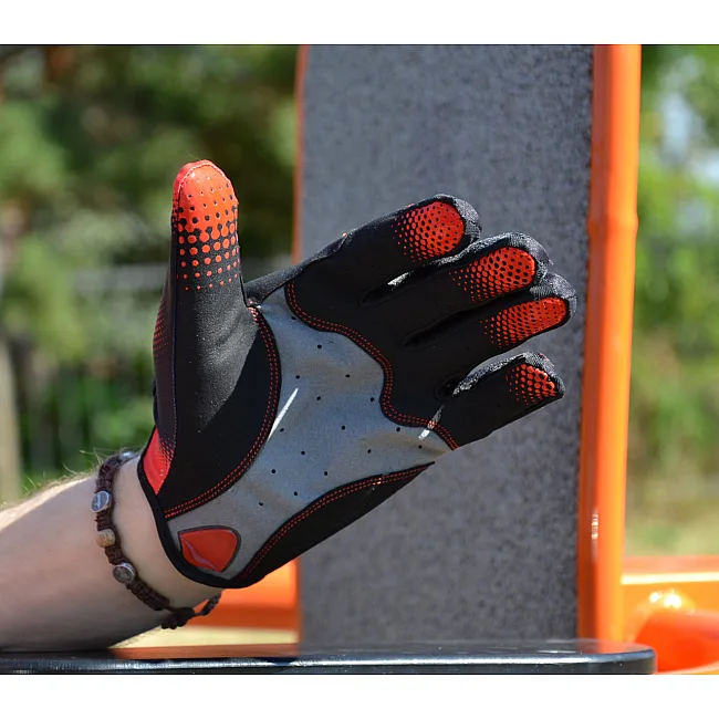 Рукавиці для фітнесу MADMAX MXG-101 X Gloves Black/Grey/Red