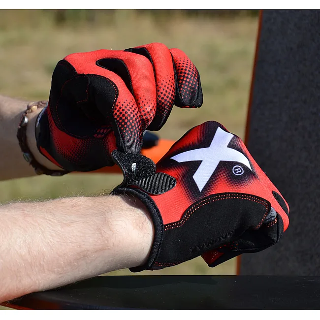 Рукавиці для фітнесу MADMAX MXG-101 X Gloves Black/Grey/Red