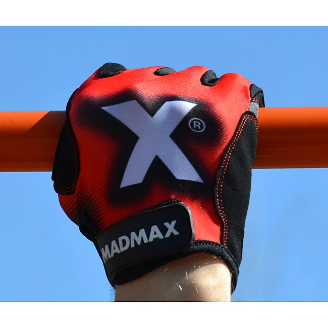 Рукавиці для фітнесу MADMAX MXG-101 X Gloves Black/Grey/Red