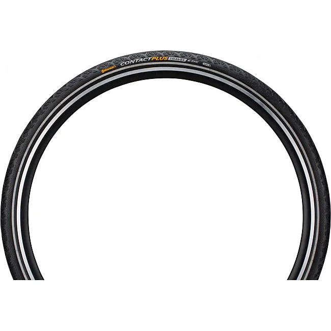 Покрышка на велосипед CONTINENTAL Contact Plus Travel, 28" | 700 X 47C | 28 X 1.75, черная, не складная, светоотражающая