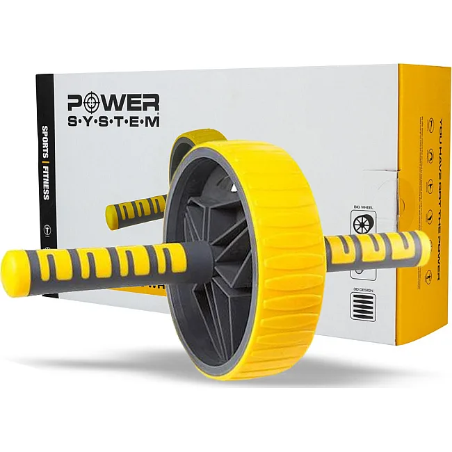 Ролик для пресса POWER SYSTEM PS-4034 Multi-core AB Wheel Yellow
